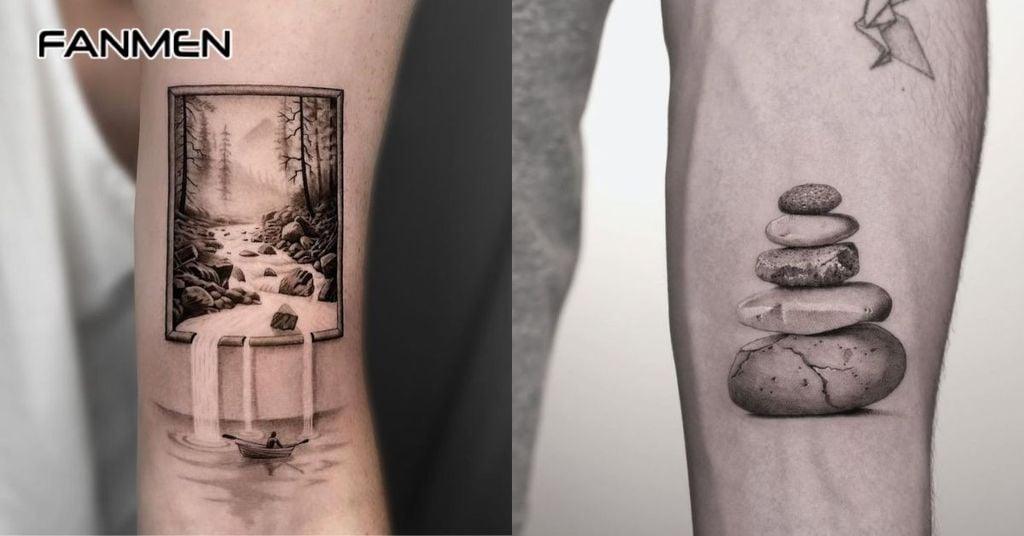 Hình xăm phong cảnh buồn 8