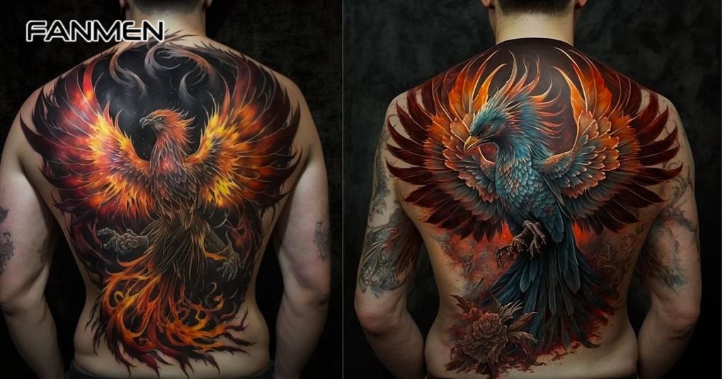 Hình xăm phượng hoàng full lưng 12