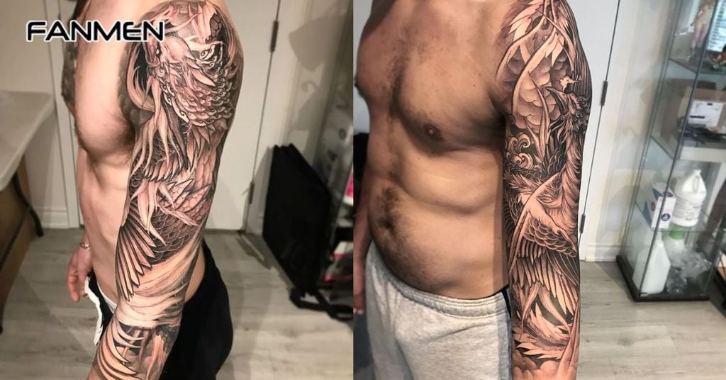 Hình xăm phượng hoàng full tay 15