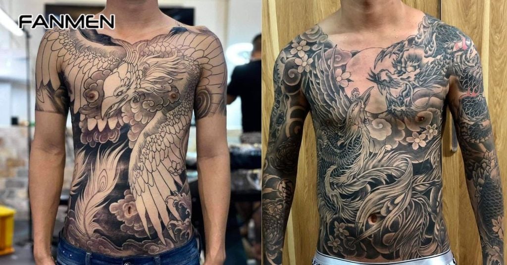 Hình xăm phượng hoàng ở vị trí khác 8