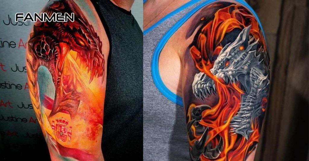Hình xăm con rồng lửa
