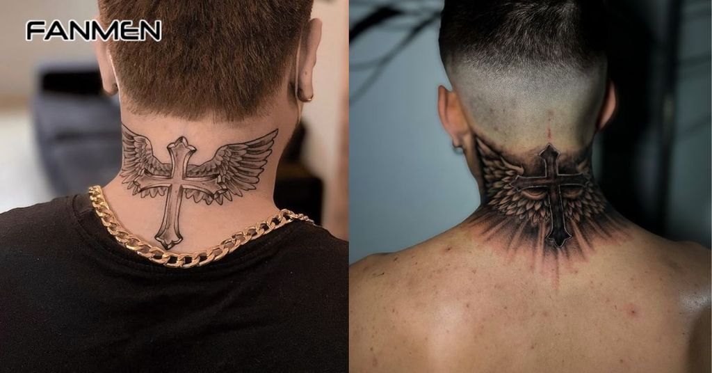 Hình xăm ở sau cổ nam 11
