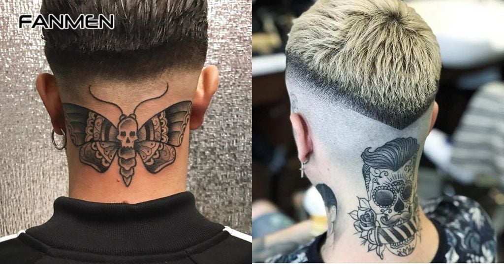 Hình xăm ở sau cổ nam 12