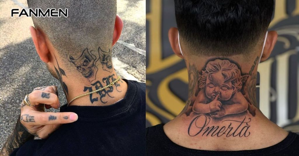 Hình xăm ở sau cổ nam 13