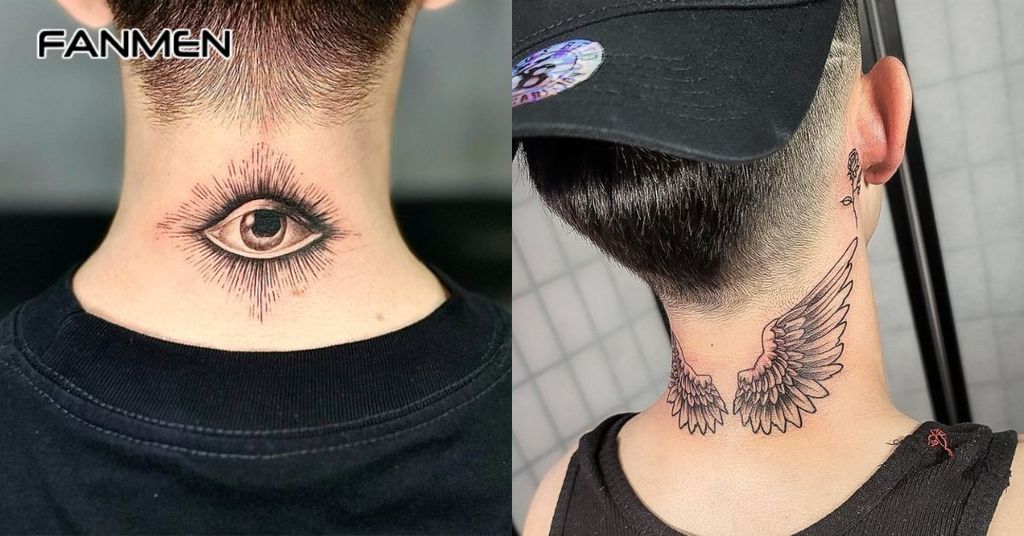 Hình xăm ở sau cổ nam 2