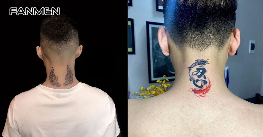 Hình xăm ở sau cổ nam 3