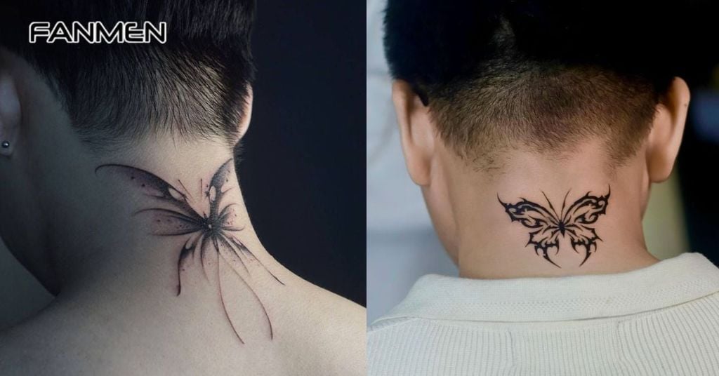 Hình xăm sau gáy nam đơn giản 4