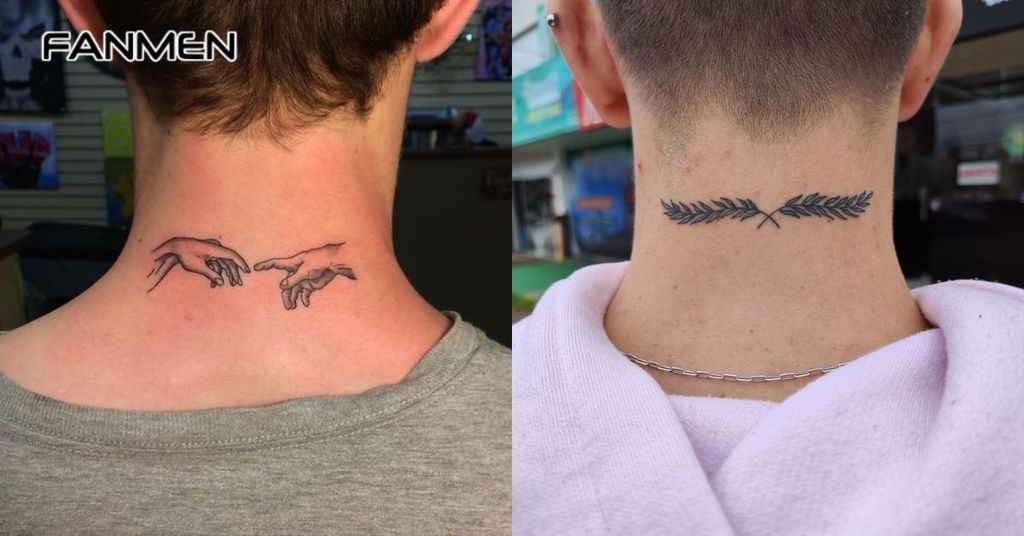Hình xăm sau gáy nam đơn giản 6