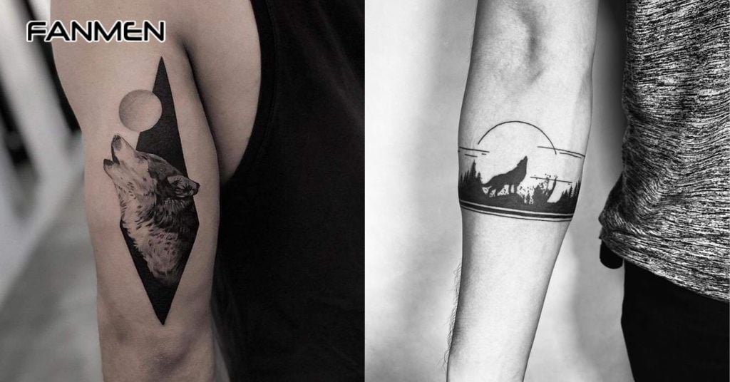 Hình xăm sói mini 5