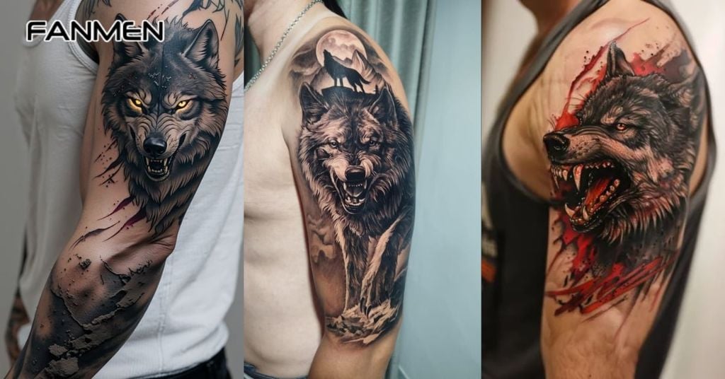 Hình Xăm Sói Realistic 2