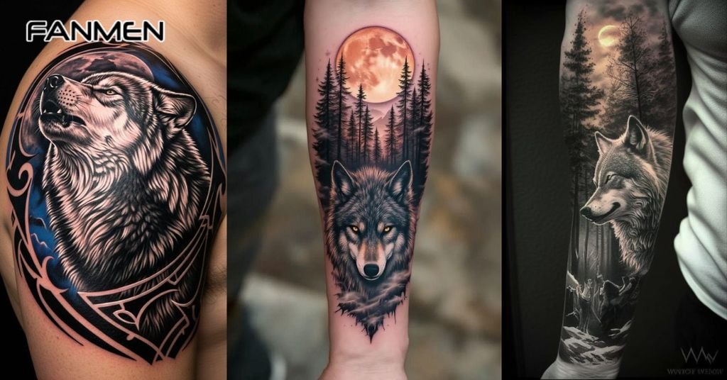 Hình Xăm Sói Realistic 3