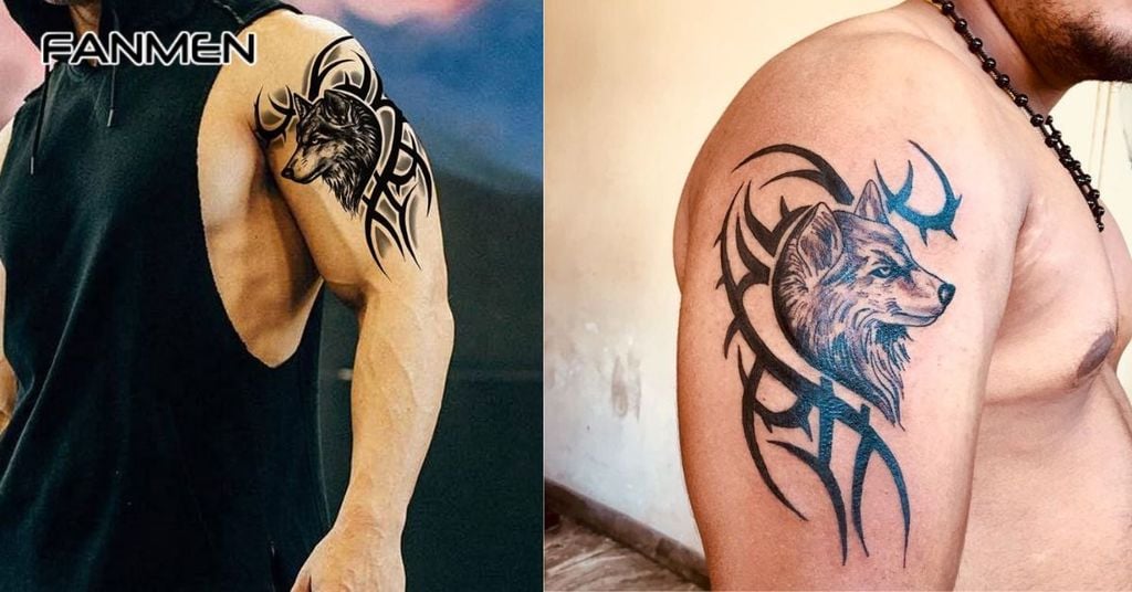 Hình xăm sói Tribal 5