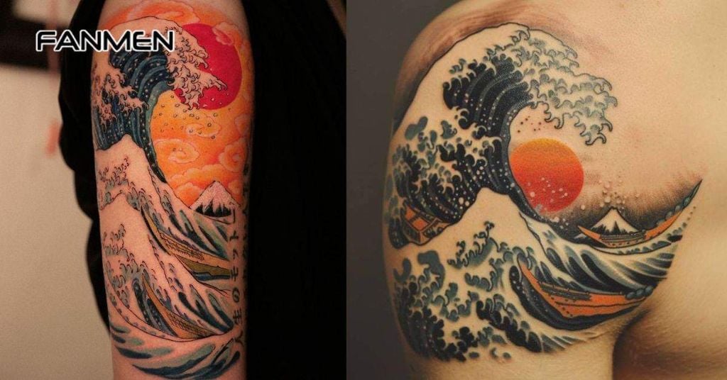 Hình xăm sóng biển