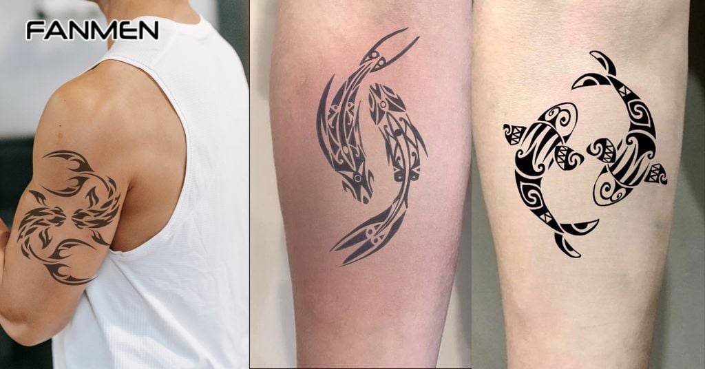 Hình Xăm Song Ngư Phong Cách Tribal 1
