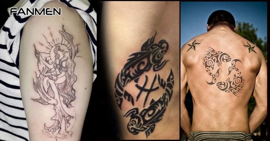 Hình Xăm Song Ngư Phong Cách Tribal