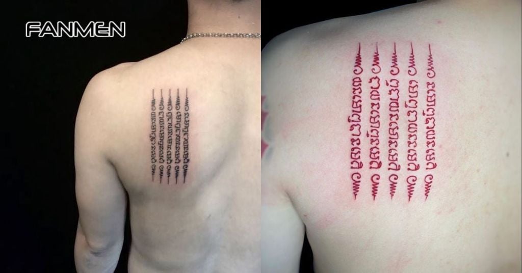 Hình xăm Thái Lan 5 dòng Yant Hah Taew