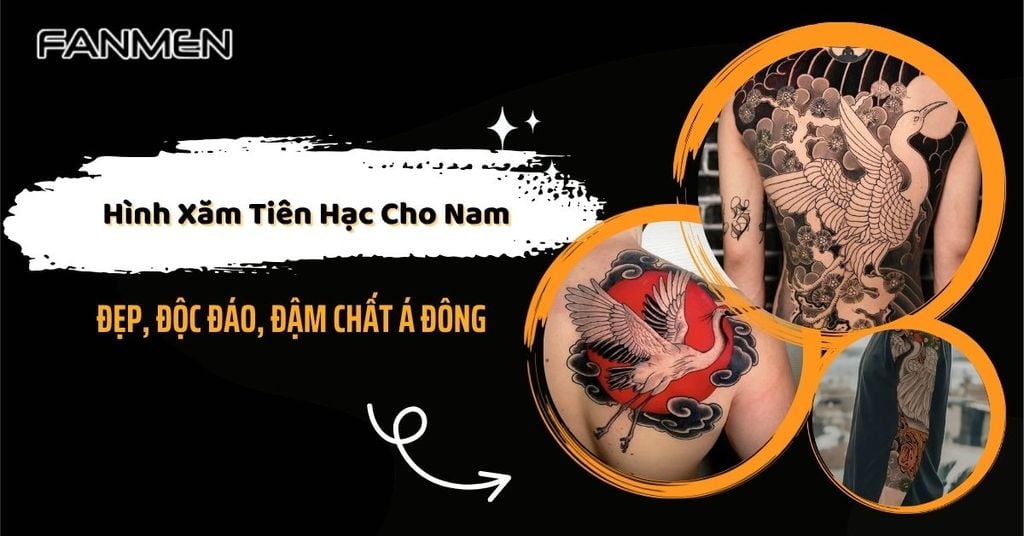 Hình xăm tiên hạc cho nam