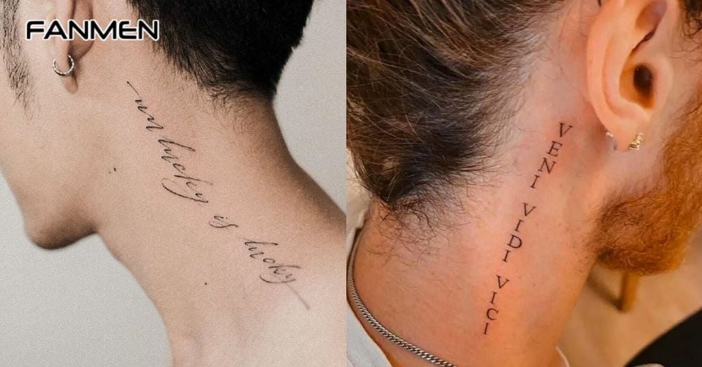 Hình xăm chữ Tiếng Anh ở cổ 5