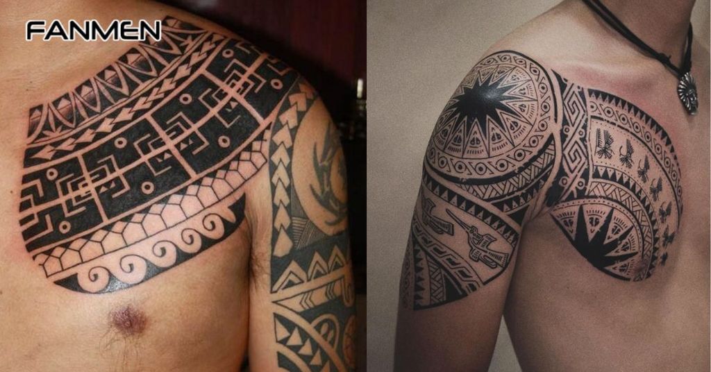 Hình xăm trống đồng Việt Nam ở ngực 1