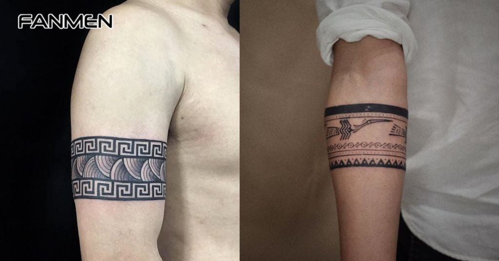 Hình xăm họa tiết&nbsp;trống đồng Việt Nam ở cánh tay 2