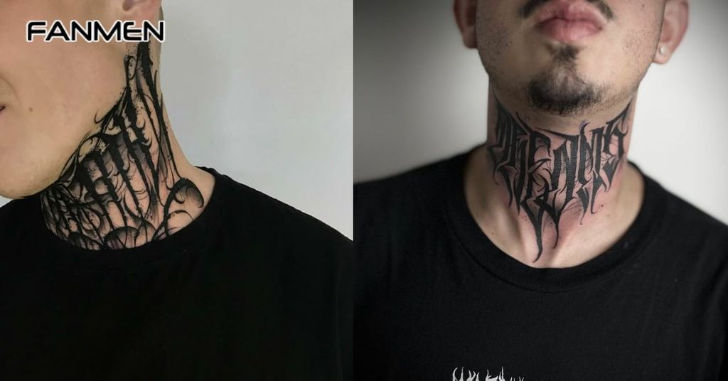 Hình xăm ở trước cổ nam 11