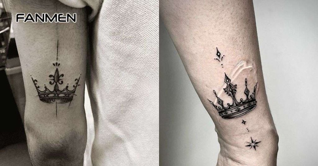 Hình xăm vương miện nam đơn giản