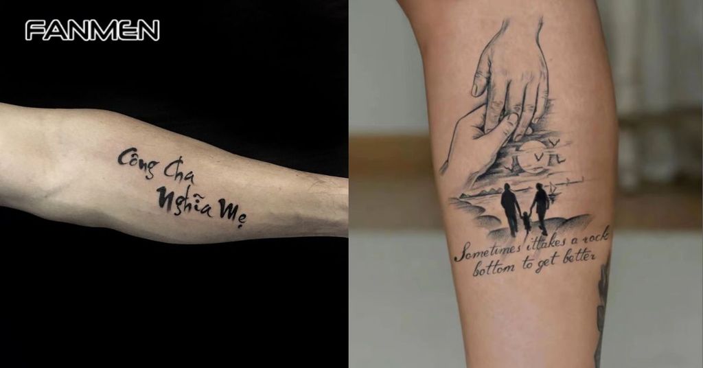 Hình xăm chữ ý nghĩa về gia đình 2