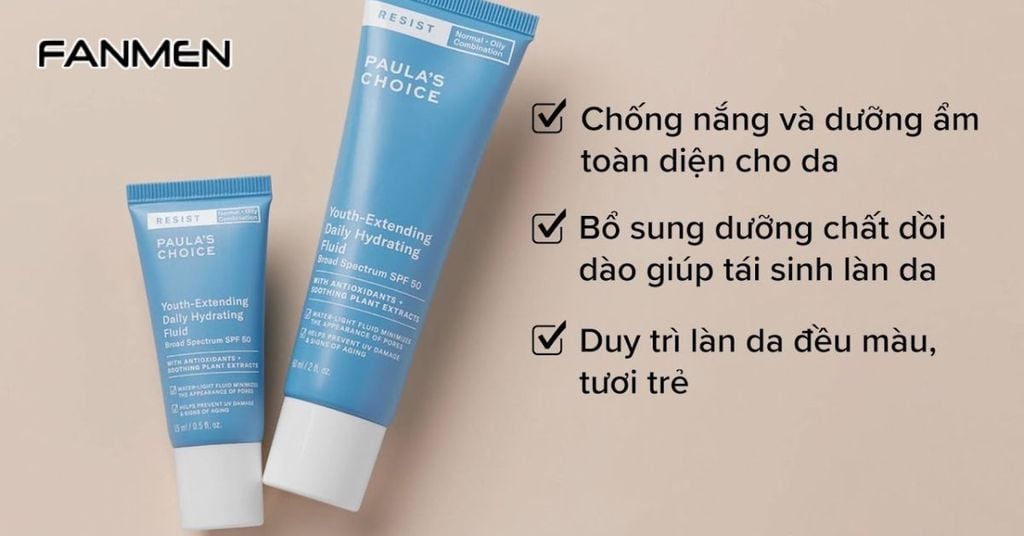 Kem chống nắng Paula’s Choice Resist Youth-Extending Daily Mattifying Fluid SPF 50