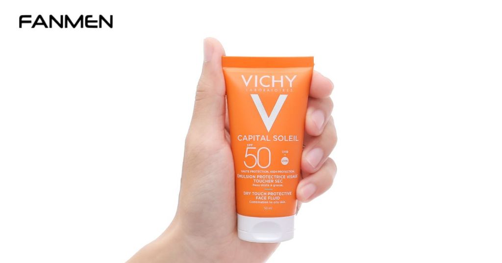 Kem chống nắng tốt cho da dầu Vichy Face Dry Touch Emulsion SPF50