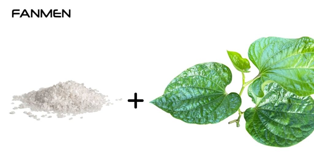 Lá lốt kết hợp với muối hạt