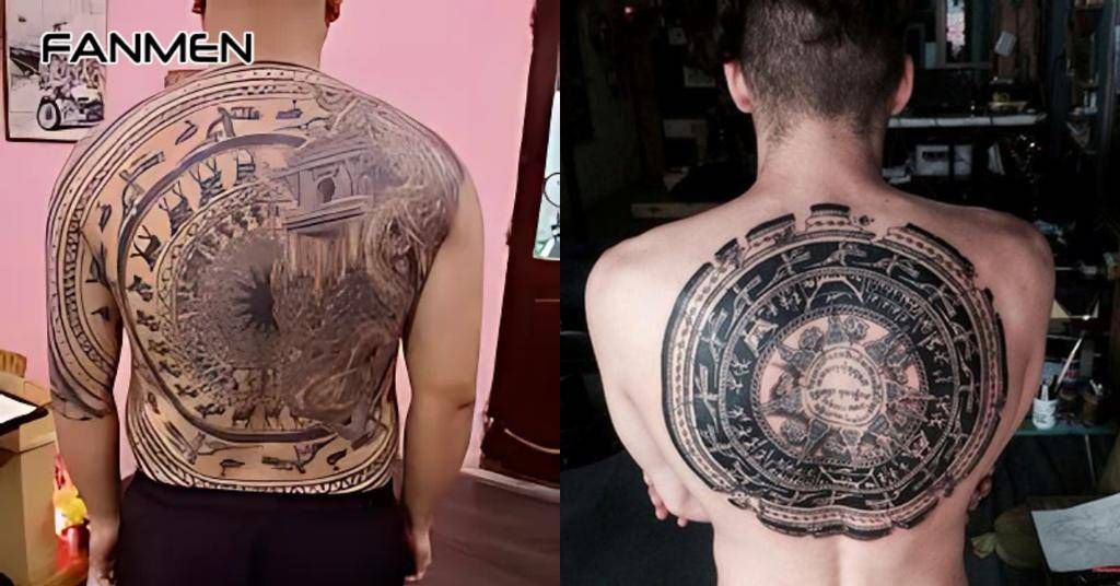 Hình xăm trống đồng Việt Nam ở lưng 2