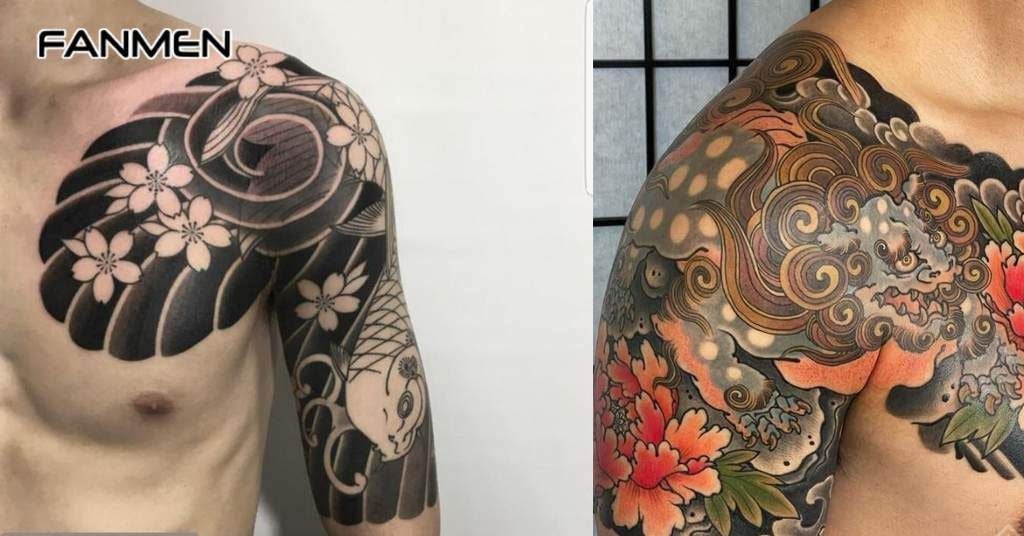 Hình xăm vai nam phong cách Nhật cổ 5