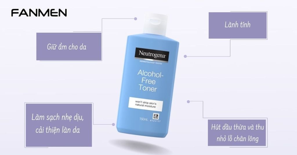 Nước hoa hồng cho da dầu mụn giá học sinh Neutrogena