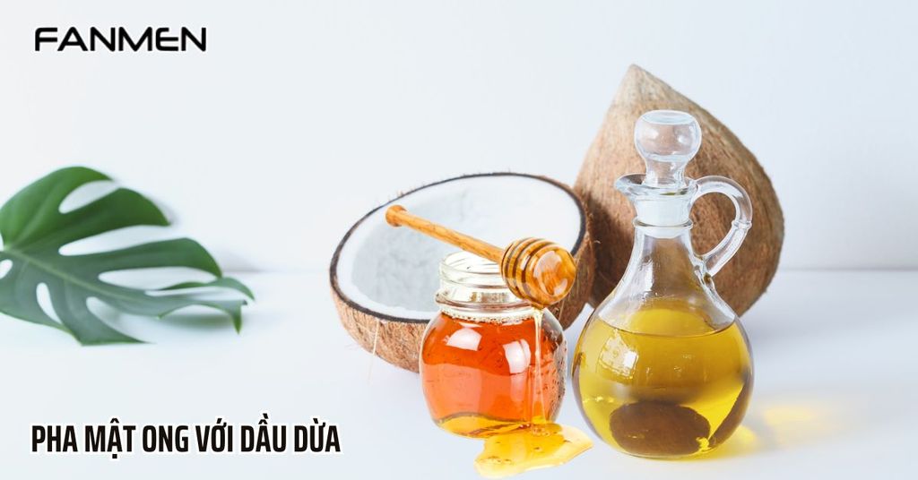 Pha mật ong với dầu dừa