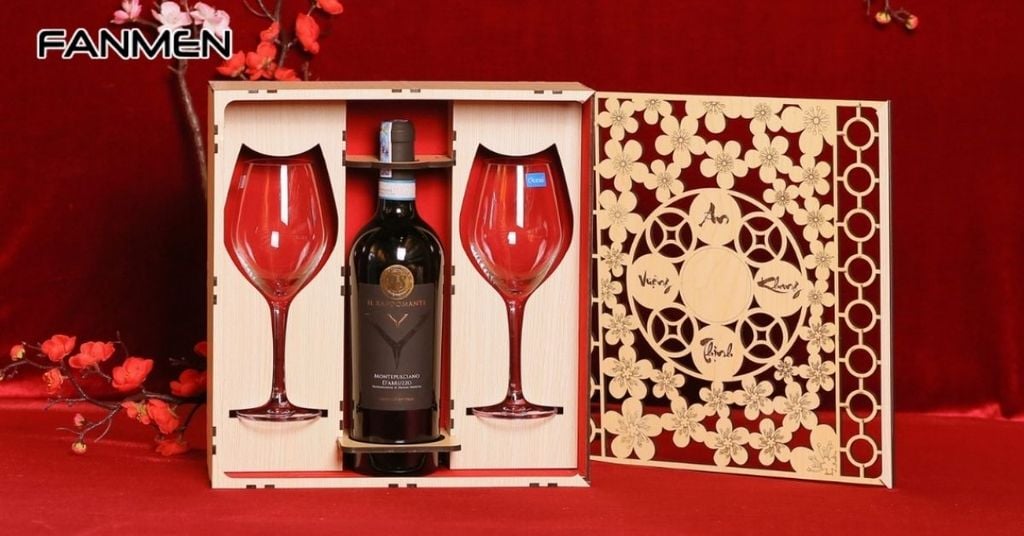 Quà tết cho sếp với rượu vang