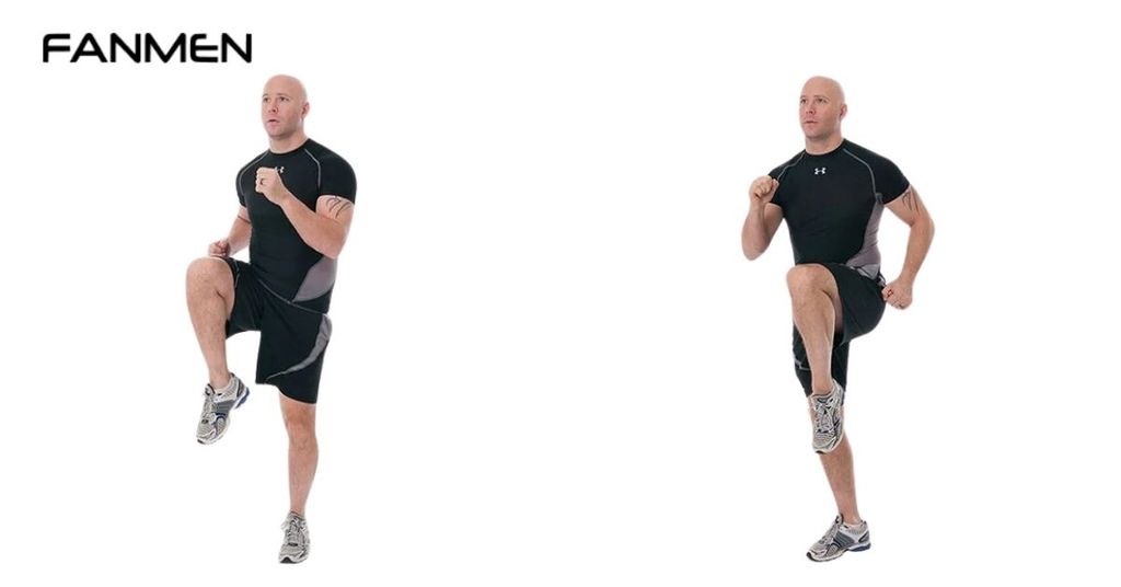 Tập chạy nâng cao đùi