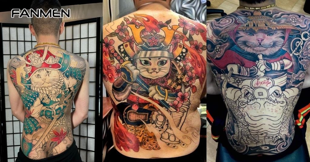 Hình Xăm Mèo Thần Tài Phong Cách Truyền Thống 2