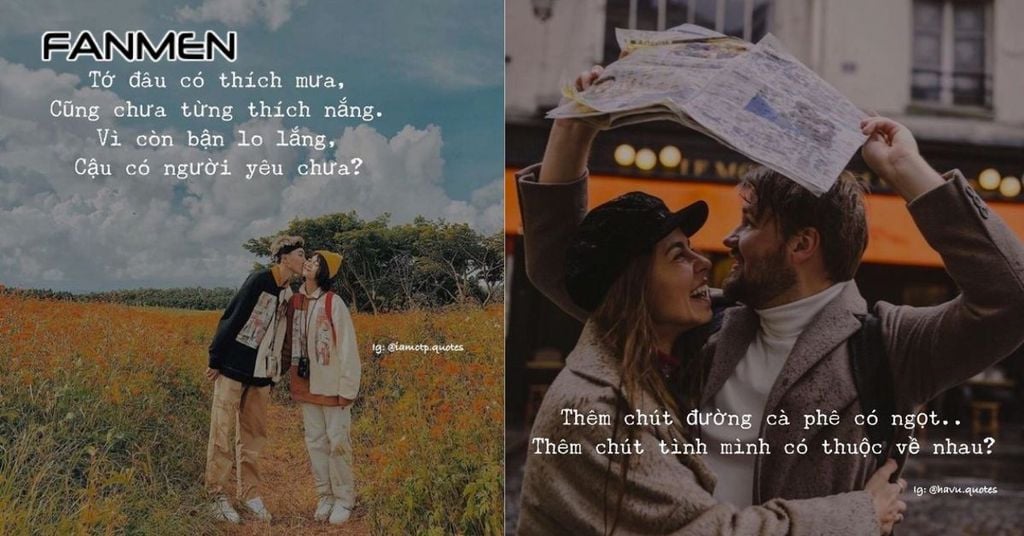 Thơ thả thính tán gái lãng mạn, ngọt ngào