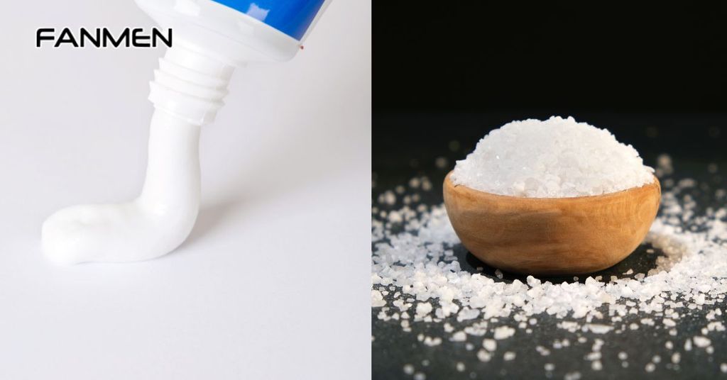 Trị mụn bằng kem đánh răng và muối trắng