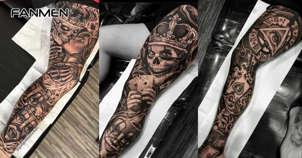 Hình Xăm Full Chân Phong Cách Châu Âu Cổ Điển 1