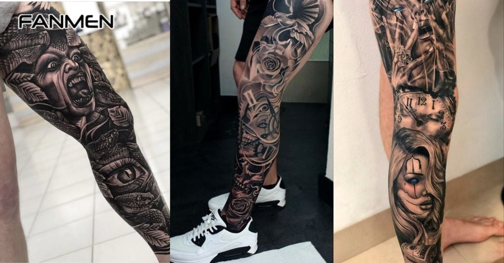 Hình Xăm Full Chân Phong Cách Châu Âu Cổ Điển 2