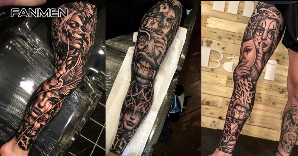 Hình Xăm Full Chân Phong Cách Châu Âu Cổ Điển 3