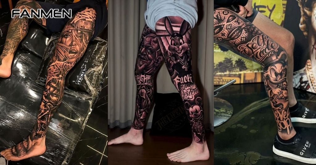 Hình Xăm Full Chân Phong Cách Châu Âu Cổ Điển 4