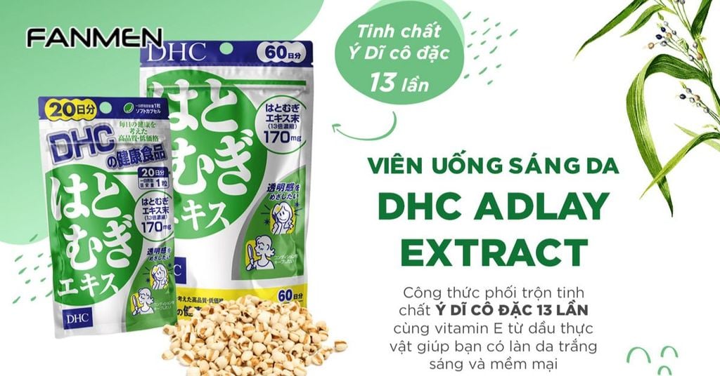 Viên uống trắng da cho nam giới DHC Adlay Extract