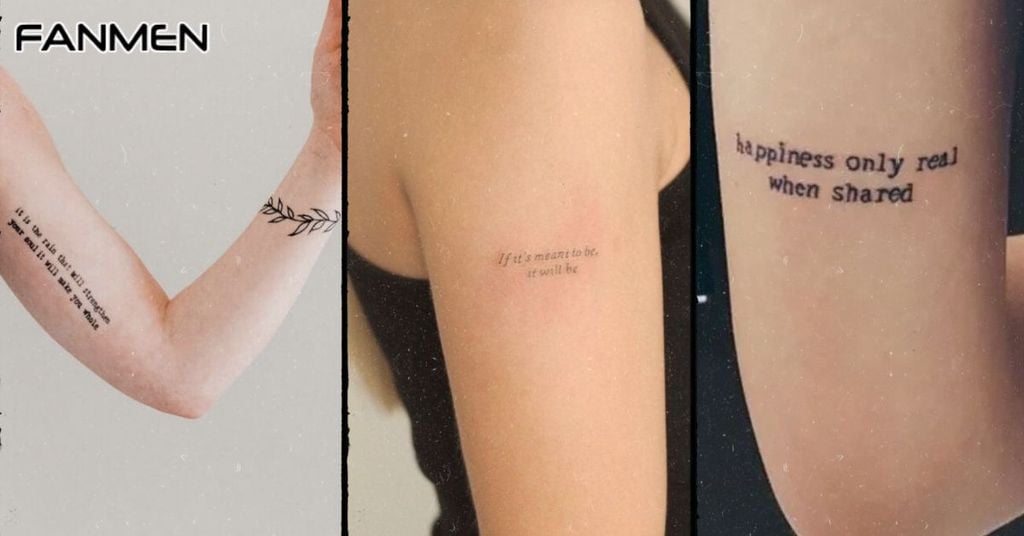 Hình xăm chữ đẹp cho nam ở bắp tay mẫu 11
