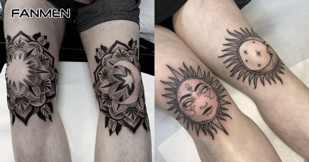 Hình xăm đầu gối với các ký hiệu ý nghĩa 2